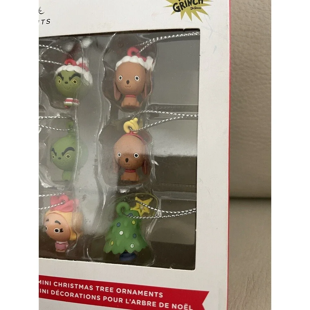 NIB Hallmark Dr Seuss The Grinch Set Of 6 Mini Christmas Tree Ornaments